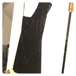 Halston Heritage one should black dress, sz 2